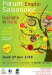 Forum emploi saisonnier cueillette de fruits le 27 juin 2019 à Einville-au-Jard